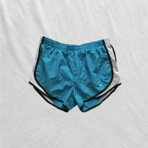 Women’s teal white and black Nike athletic dri fit shorts